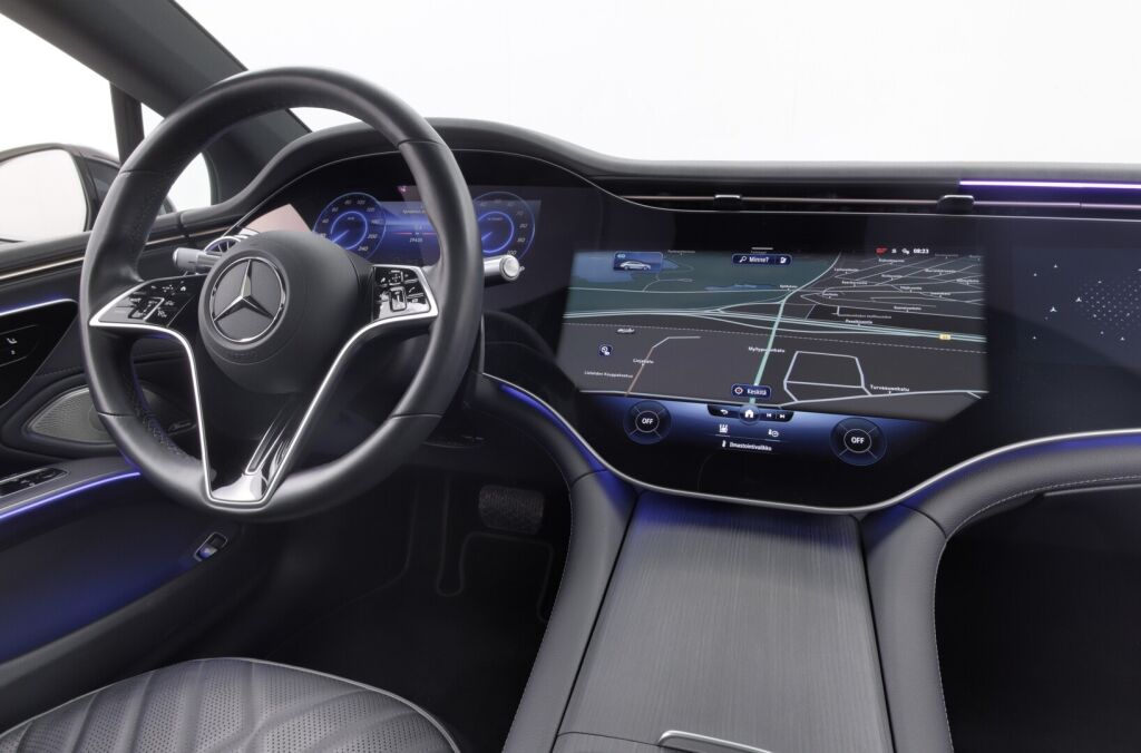Mercedes-Benz EQS 2021 580 4Matic Electric Art / Night / designo / Premium Plus-paketti / Hyperscreen / ** 2 vuoden takuu